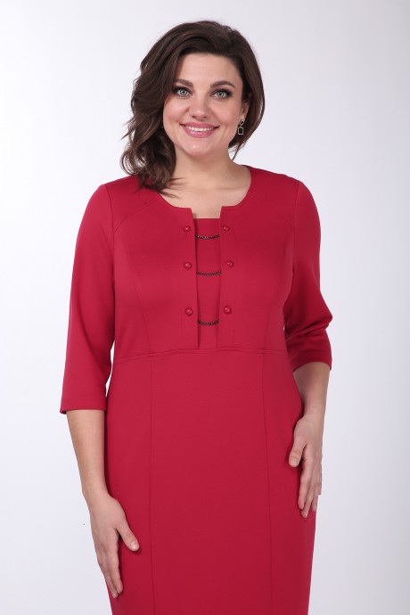 Платье Lady Style Classic 1262 красный размер 44-52 #2