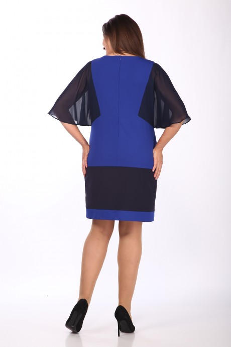 Платье Lady Style Classic 977 Черный с васильковым размер 46-50 #4
