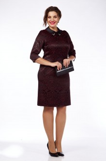 Вечернее платье Lady Style Classic 585/4 черный+бордовый #1