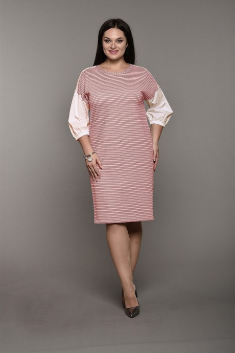 Платье Lady Style Classic 1571/1 розовый персик размер 46-50 #1