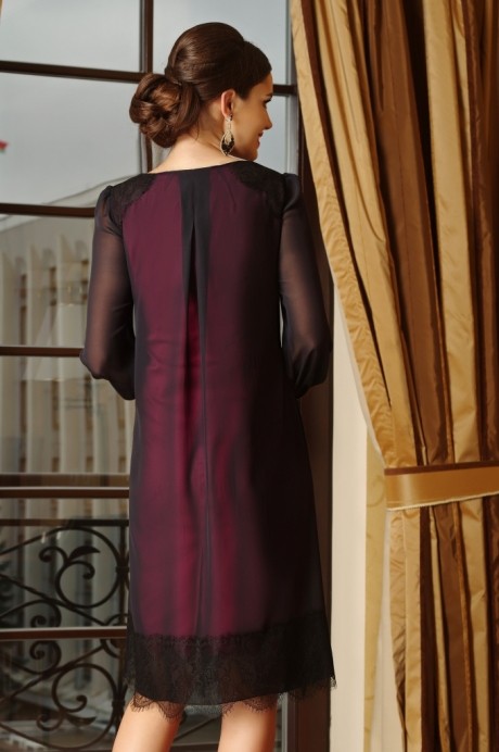 Вечернее платье Lissana 2990 темно-синий/фуксия размер 52-56 #4