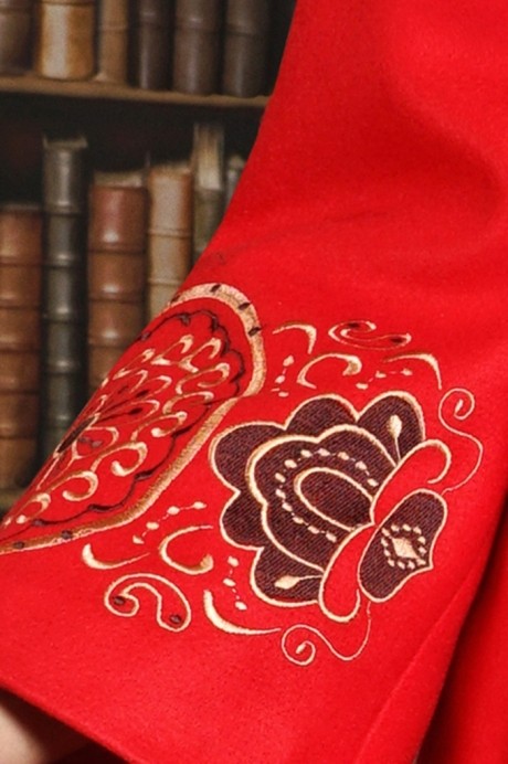 Пальто Lissana 3206 ализариновый красный размер 50-54 #9