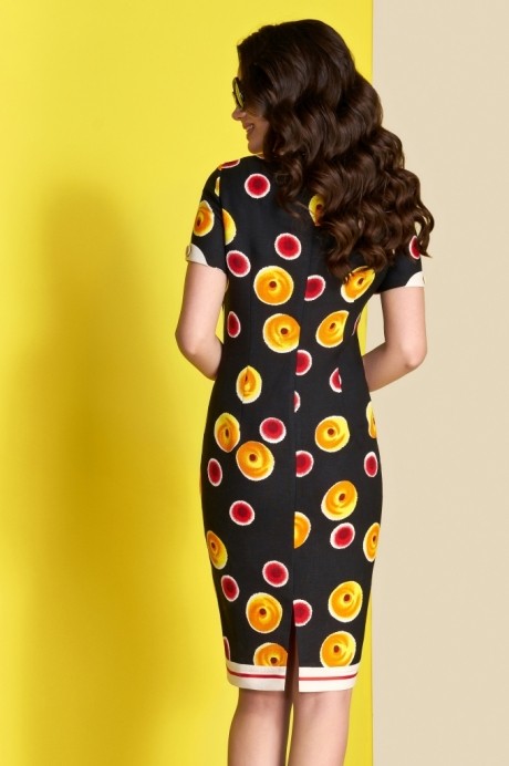 Платье Lissana 3375 черный с желтым размер 50-54 #4