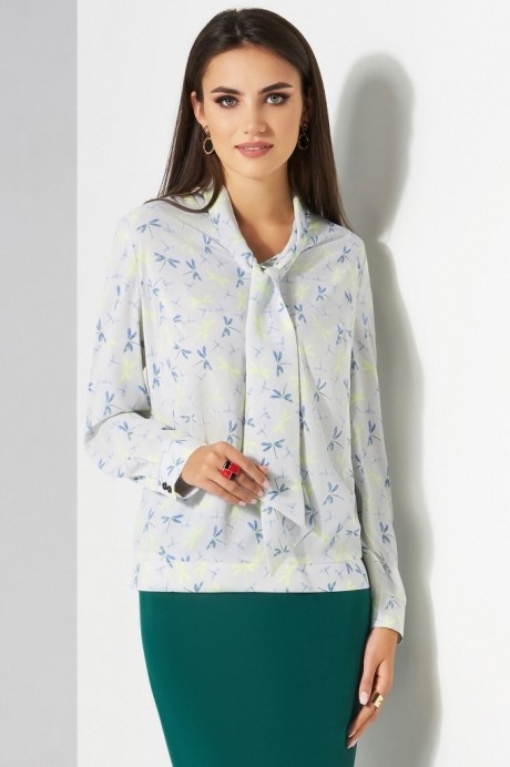 Костюм/комплект Lissana 3181 серая блуза+стрекоза размер 54-58 #4