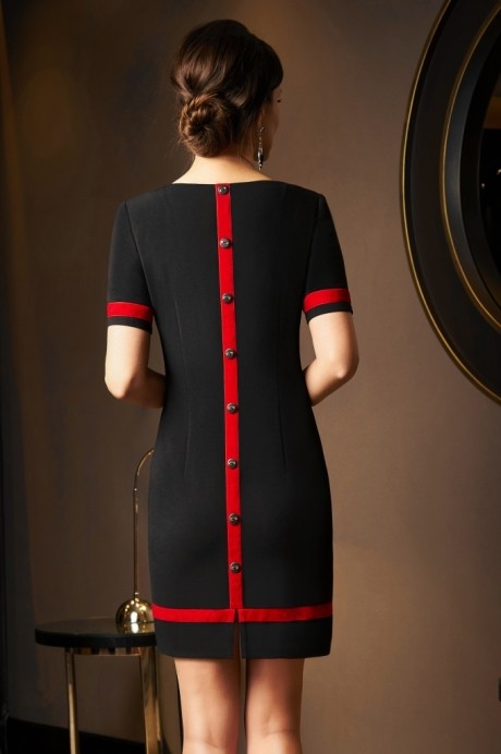 Вечернее платье Lissana 3530 черный+красный размер 46-50 #4