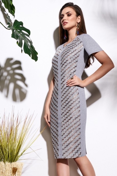 Платье Lissana 3405 серый размер 50-54 #5