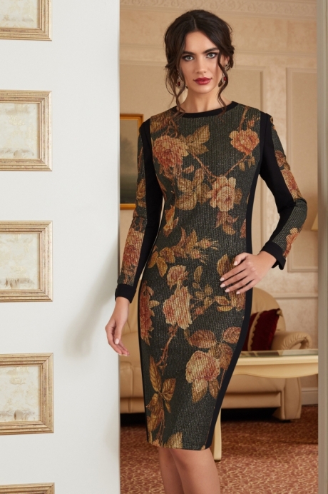 Платье Lissana 3871 олива с черным размер 50-54 #5