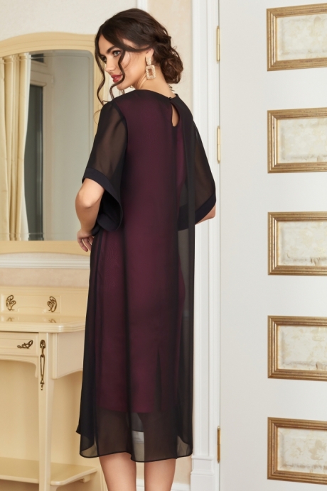 Вечернее платье Lissana 3890 розовый+черный размер 54-58 #4