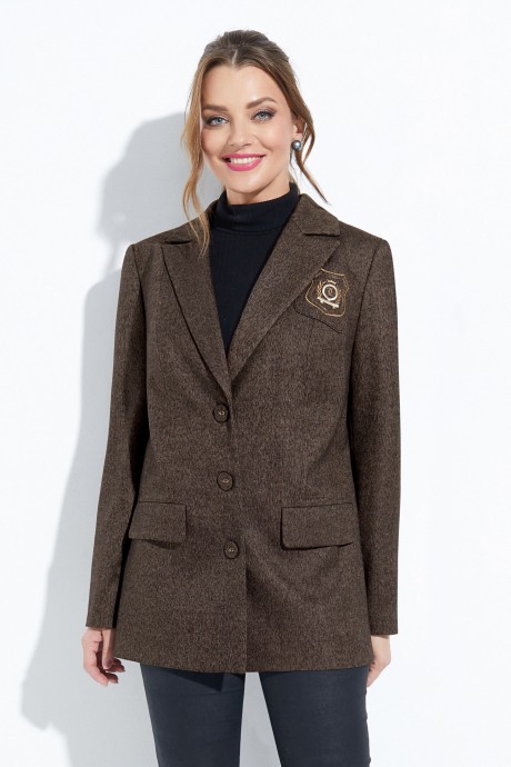 Жакет (пиджак) Lissana 4605 коричневый размер 52-56 #1