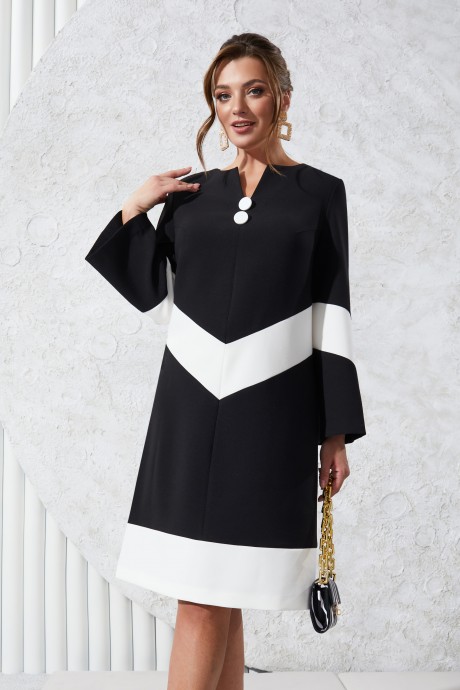 Платье Lissana 4583 черно - белый размер 46-52 #2