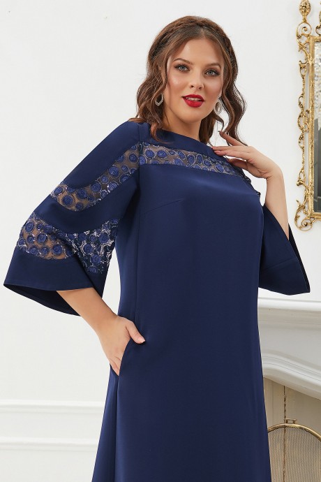Платье Lissana 4619 синий размер 52-56 #3