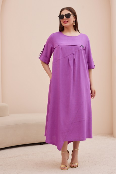 Платье Lissana 4864 фиолетовый размер 56-60 #1