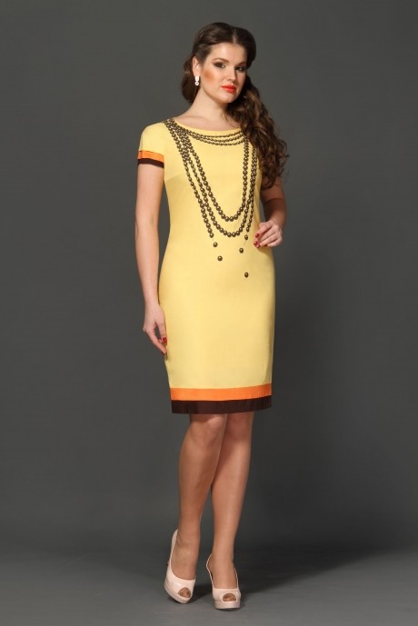 Платье Lissana 2110 желтый размер 46-48 #1