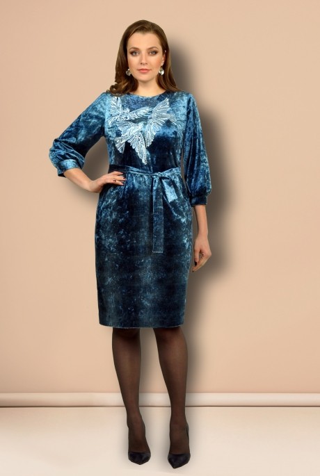 Вечернее платье Мишель Стиль 636 сине-серый размер 46-50 #1