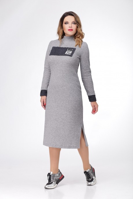 Платье Мишель Стиль 728 серый размер 46-50 #1