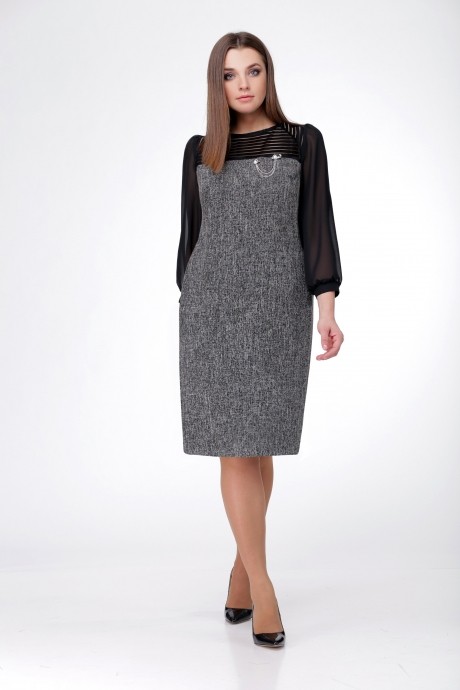 Платье Мишель Стиль 732 серый размер 48-52 #1