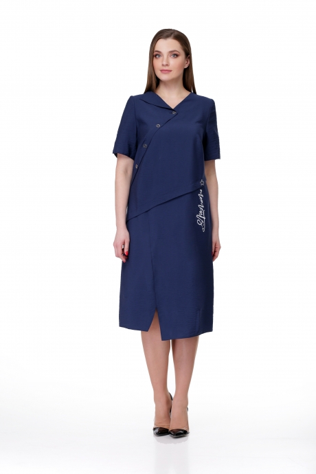 Платье Мишель Стиль 763 тёмно-синий размер 54-58 #1