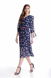 Мишель Стиль 761 синий в цветы #1