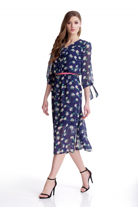 Мишель Стиль 761 синий в цветы #1