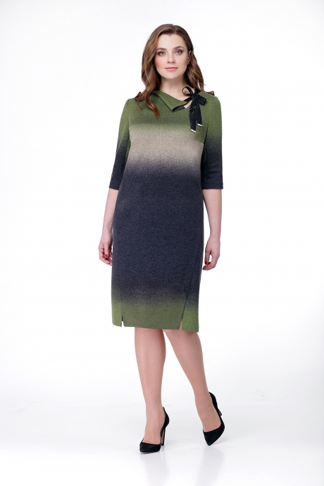 Платье Мишель Стиль 758 зеленый размер 54-58 #1