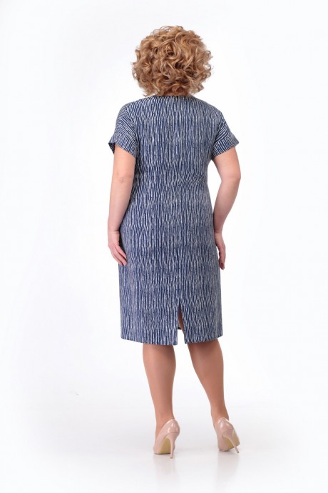 Платье Мишель Стиль 857 синий,белый размер 52-56 #3