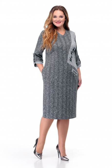Платье Мишель Стиль 895 серый размер 56-60 #1