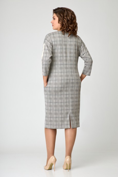 Платье Мишель Стиль 1076 бежево-серый размер 50-54 #2