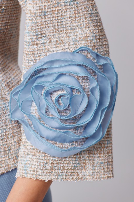 Костюм/комплект Мишель Стиль 1210 двойка -1 бежево-голубой размер 46-60 #2