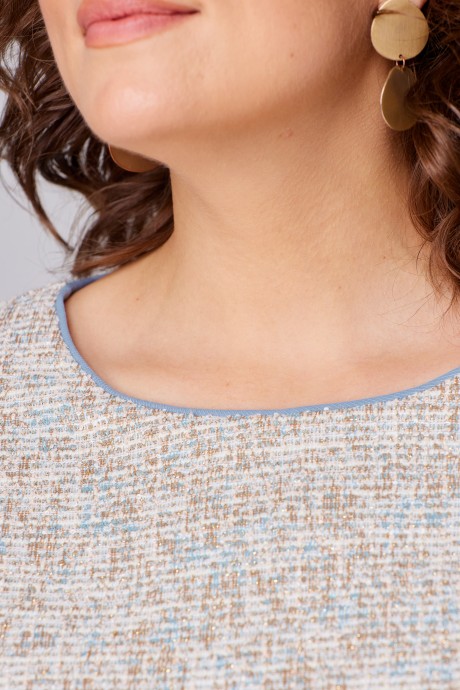 Костюм/комплект Мишель Стиль 1210 двойка -1 бежево-голубой размер 46-60 #3