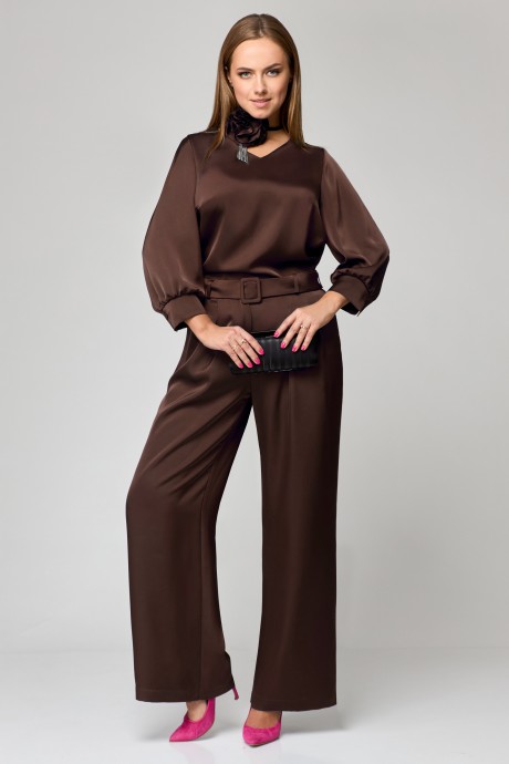 Костюм/комплект Мишель Стиль 1160 -1 горький шоколад размер 46-50 #2
