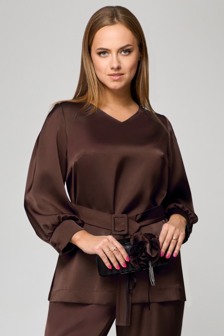 Костюм/комплект Мишель Стиль 1160 -1 горький шоколад размер 46-50 #3