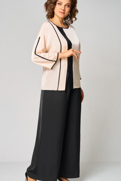 Костюм/комплект Мишель Стиль 1339 кремово-черный размер 50-54 #2