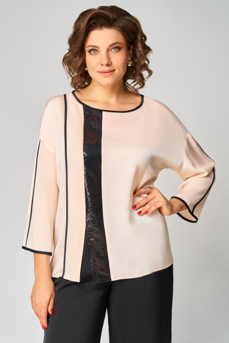 Костюм/комплект Мишель Стиль 1339 кремово-черный размер 50-54 #4