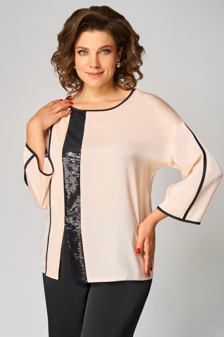 Костюм/комплект Мишель Стиль 1339 кремово-черный размер 50-54 #5