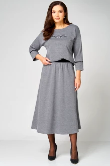 Юбочный костюм Мишель Стиль 1344 серый
