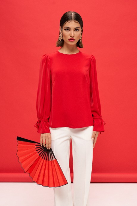 Блузка Vizanti 9149 красный размер 44-52 #1