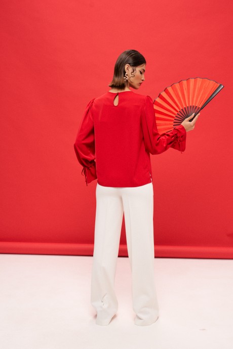 Блузка Vizanti 9149 красный размер 44-52 #5
