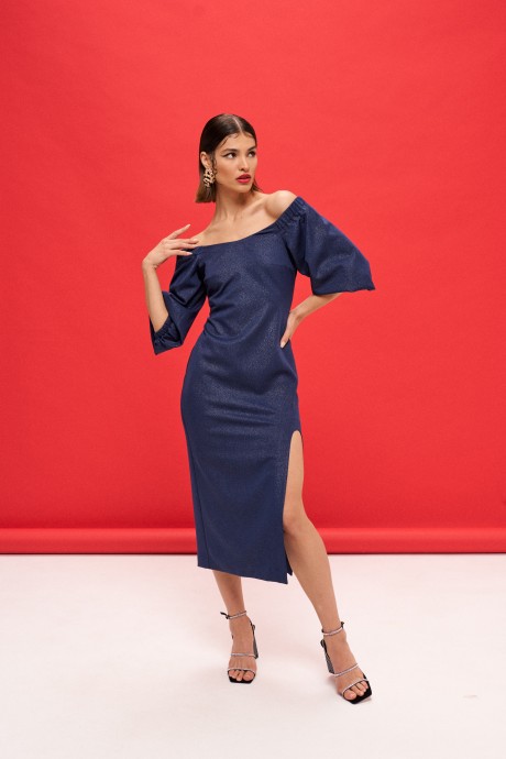 Вечернее платье Vizanti 9360 синий размер 42-48 #3