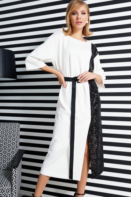 Вечернее платье Vizanti 9363 черно-белый размер 44-52 #1