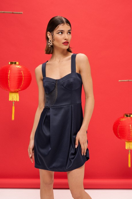 Вечернее платье Vizanti 9389 темно-синий размер 42-46 #1