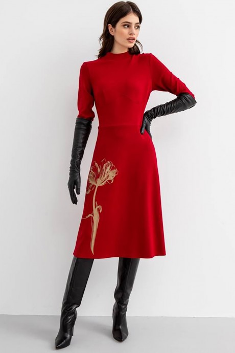 Платье Vizanti 9317 рубиновый размер 42-50 #1