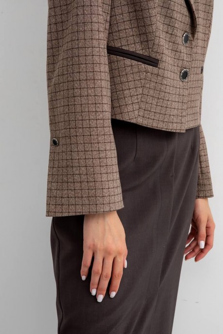 Жакет (пиджак) Vizanti 9144 коричневый размер 42-50 #3