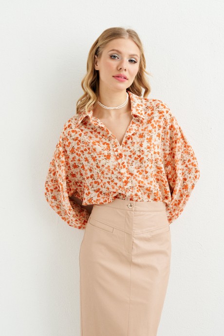 Блузка Vizanti 9189 оранжевый размер 42-50 #1