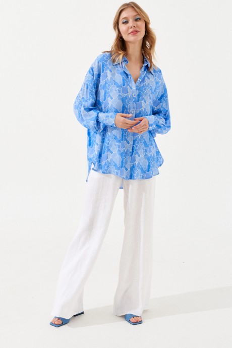 Рубашка Vizanti 9601 one size голубой размер 42-50 #2