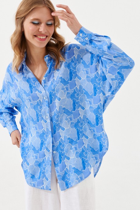 Рубашка Vizanti 9601 one size голубой размер 42-50 #4