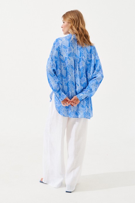 Рубашка Vizanti 9601 one size голубой размер 42-50 #5