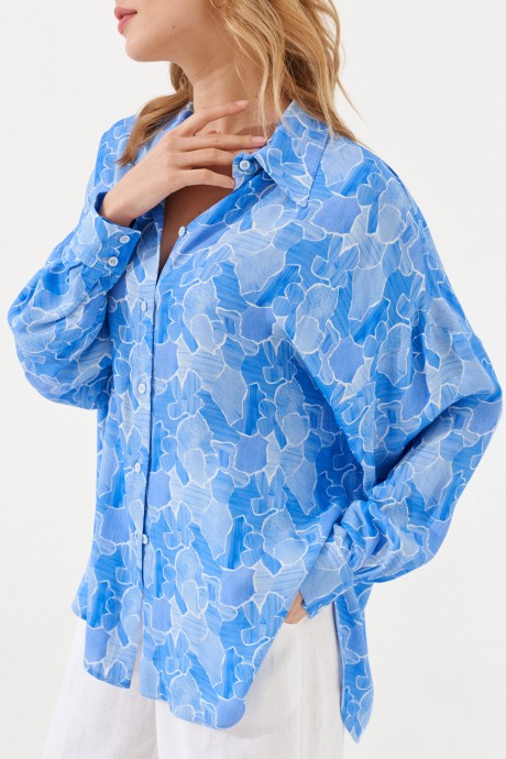 Рубашка Vizanti 9601 one size голубой размер 42-50 #6