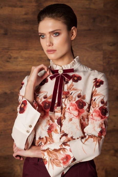 Блузка, туника, рубашка Nova Line 2951 цветы размер 42-48 #2