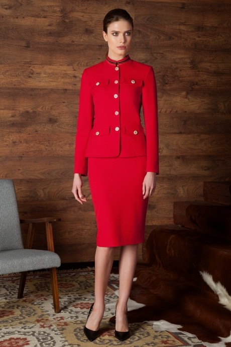 Жакет (пиджак) Nova Line 1829 красный размер 42-50 #1