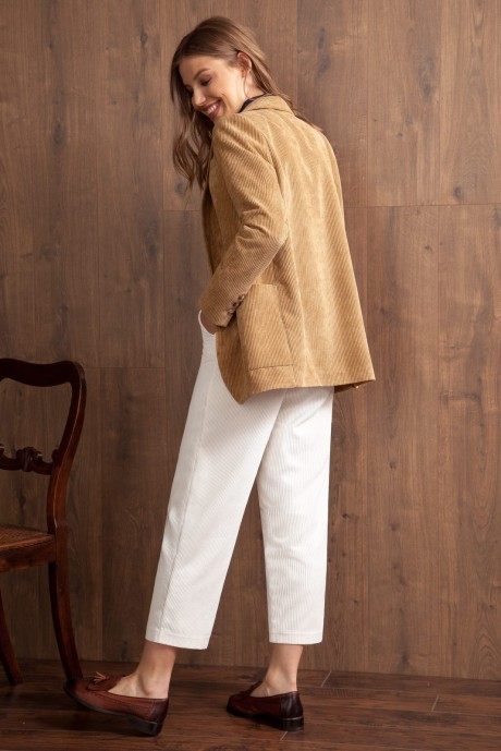 Жакет (пиджак) Nova Line 10107 бежево-коричневый размер 42-52 #6